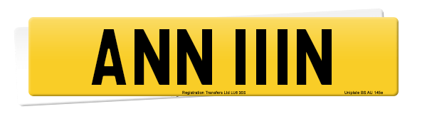 Registration number ANN 111N